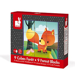 Juratoys-Janod Kubkid 9 cubes Animaux de la foret