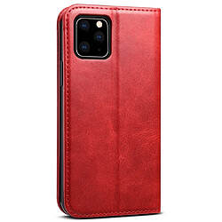 Avis Wewoo Coque Etui à rabat en cuir veau Suteni porte-cartes et pour iPhone 11 Pro rouge