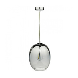 Luminaire Center Suspension Patrice Chrome poli,miroir enArgent 1 ampoule 29cm