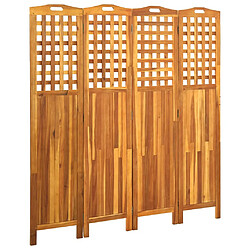 vidaXL Cloison de séparation 4 panneaux 161x2x170 cm Bois d'acacia