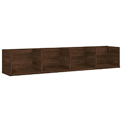 vidaXL Étagère murale à CD Chêne marron 100x18x18 cm Bois d'ingénierie