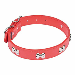 Paris Prix Collier Fantaisie pour Chien Os 55cm Rouge