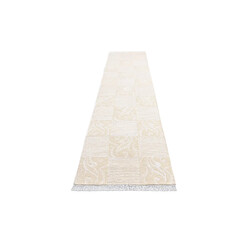 Avis Vidal Tapis de couloir en laine 406x79 beige Darya