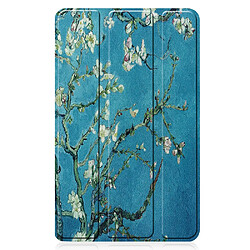 Etui en PU légers, avec support fleur de prunier pour votre Lenovo Tab M7 (3rd Gen)