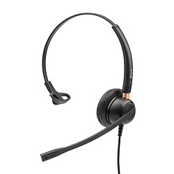 Micro-casque call center filaire Tellur Voice 510N, QD, mono, USB, noir