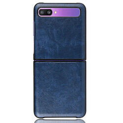 Coque en TPU + PU rigide bleu pour votre Samsung Galaxy Z Flip