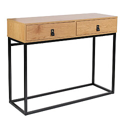 Avis The Home Deco Factory Console 2 tiroirs en bois et métal Jack - Marron et noir