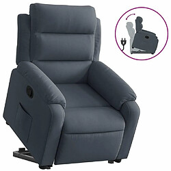 Maison Chic Fauteuil Relax pour salon, Fauteuil inclinable Gris foncé Velours -GKD76784