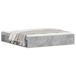 Avis Maison Chic Lit adulte - Lit simple Cadre de lit,Structure du lit Contemporain gris béton 180x200 cm super king -MN47908