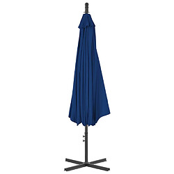 Avis Maison Chic Parasol Jardin | Parasol déporté avec mat en acier 300 cm Bleu azuré - GKD91757