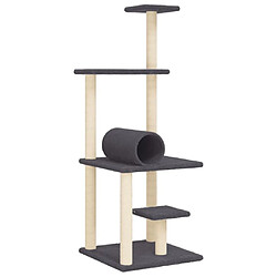 Arbre à chat avec griffoirs,niche pour chat en sisal gris foncé 136 cm -MN76890