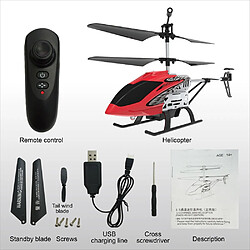 Acheter Universal Hélicoptère métal mini RC parasite RC hélicoptère 3,5 canaux une clé vol hélicoptère extérieur drôle silence 2.4GHz longue portée drone jouets pour enfants | RC Helicopter (rouge)