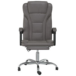 Avis Maison Chic Fauteuil inclinable de bureau,Fauteuil luxe de relaxation Gris Similicuir -MN72382