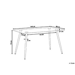 Avis Beliani Table de repas MIDLAND Transparent
