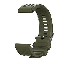 Bracelet en silicone souple vert foncé pour votre Garmin Fenix 6X/6X Pro/Fenix 5X/Fenix 5X Plus 26mm