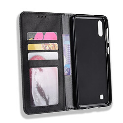 Acheter Etui en PU flip style vintage noir pour votre Samsung Galaxy A10