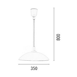 Avis EPIKASA Suspension Sydney, Blanc, Verre, 35x35x80 cm