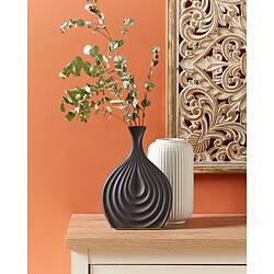 Beliani Vase décoratif THAPSUS Céramique 25 cm Noir