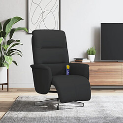 Maison Chic Fauteuil inclinable,Fauteuil luxe de relaxation de massage avec repose-pieds noir tissu -MN87437