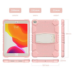 Coque en TPU + Silicone Résistant aux impacts avec béquille Rose Sakura pour votre Apple iPad 10.2 (2019)/(2020)