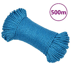 vidaXL Corde de travail Bleu 3 mm 500 m Polypropylène