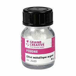 Avis Graines Creatives Poudre effet métallique argent pour pâte polymère 16 g