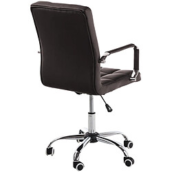 Avis Decoshop26 Chaise de bureau mécanisme d'inclinaison hauteur réglable en PVC marron et métal chromé 10_0002479