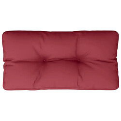 vidaXL Coussin de palette rouge bordeaux 80x40x12 cm tissu