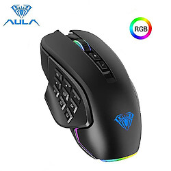 Universal MMO Gaming Mouse avec boutons latéraux Macro Programmation 10000 DPI Réglable 14 Key USB Wired RVB