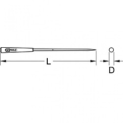 KS TOOLS 140.3052 Lime à aiguilles ronde 3mm - L.145 mm