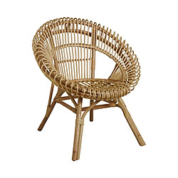 Aubry Gaspard Fauteuil soleil en rotin naturel.