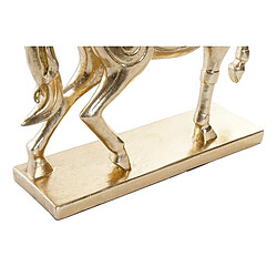 Avis Figurine Décorative DKD Home Decor Cheval Argenté Doré Résine (34 x 9,5 x 33,5 cm) (2 Unités)