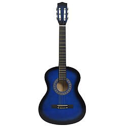 vidaXL Guitare classique de débutants et enfants Bleu 3/4 36"