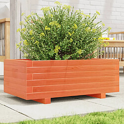 vidaXL Jardinière cire marron 70x40x26,5 cm bois de pin massif