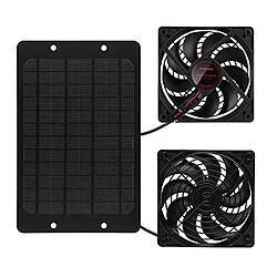 JJBRDZ-Kit De Ventilateur de Panneau Solaire, Ventilateur à Énergie Solaire 10W 12V Extérieur Étanche, Ventilateur d'extraction Portable avec Câble de 2 M de Long