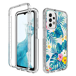 Coque en TPU antichoc, transparent pour votre Samsung Galaxy A23 5G - Feuille de plantain