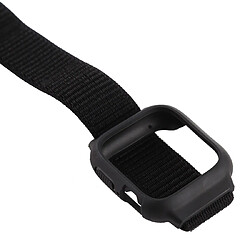 Wewoo Pour Apple Watch Series 5 et 4 44 mm / 3 et 2 et 1 bracelet en nylon de 42 mm avec crochet et attache à boucle noir pas cher