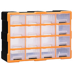 vidaXL Organisateur multi-tiroirs avec 16 tiroirs centraux 52x16x37 cm