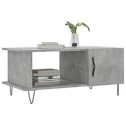 Avis Maison Chic Table basse,Table Console Table d'appoint, Table pour salon gris béton 90x50x40 cm bois d'ingénierie -MN33648