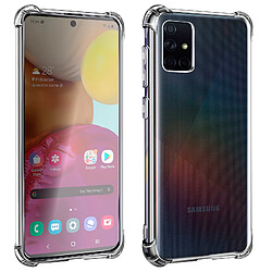 Avizar Pack Protection Galaxy A71 Coque Souple + Film Verre Trempé 9H Transparent