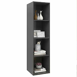 Avis Maison Chic Meuble TV scandinave mural Banc TV suspendu pour salon - Gris 37x37x142,5 cm Aggloméré -MN59879