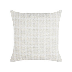 Beliani Coussin DOURIS 45 x 45 cm À carreaux Beige clair