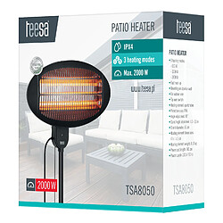 Chauffage de patio électrique infrarouge Teesa TSA8050 radiateur pas cher