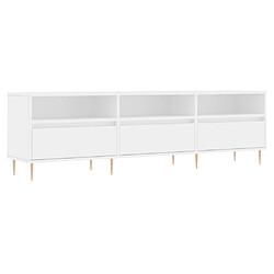 Maison Chic Meuble TV scandinave - Banc TV pour salon blanc 150x30x44,5 cm bois d'ingénierie -MN57009