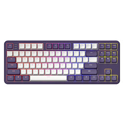 Dark Project ALU87A Violet/Blanc - Clavier Mécanique Gaming ANSI (ENG)