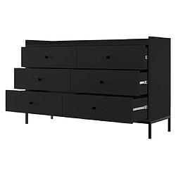 Avis Bestmobilier Filipo - commode - noir - 130 cm