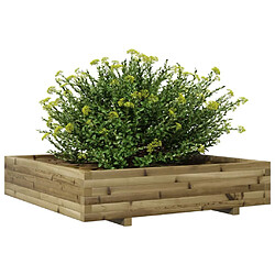 Avis vidaXL Jardinière 110x110x26,5 cm bois de pin imprégné