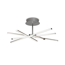 Acheter Inspired Star Semi Flush, 42W LED, 3000K, 3700lm, Argent/Acrylique Givré/Chrome Poli, 3 ans de Garantie