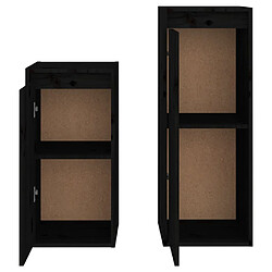 Acheter Maison Chic Meubles TV 2 pcs pour salon Noir Bois massif de pin -MN21745