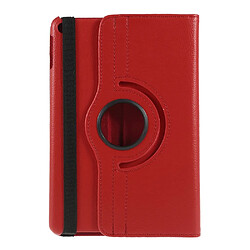 Etui en PU litchi avec support rouge pour votre Apple iPad mini (2019) 7.9 pouces